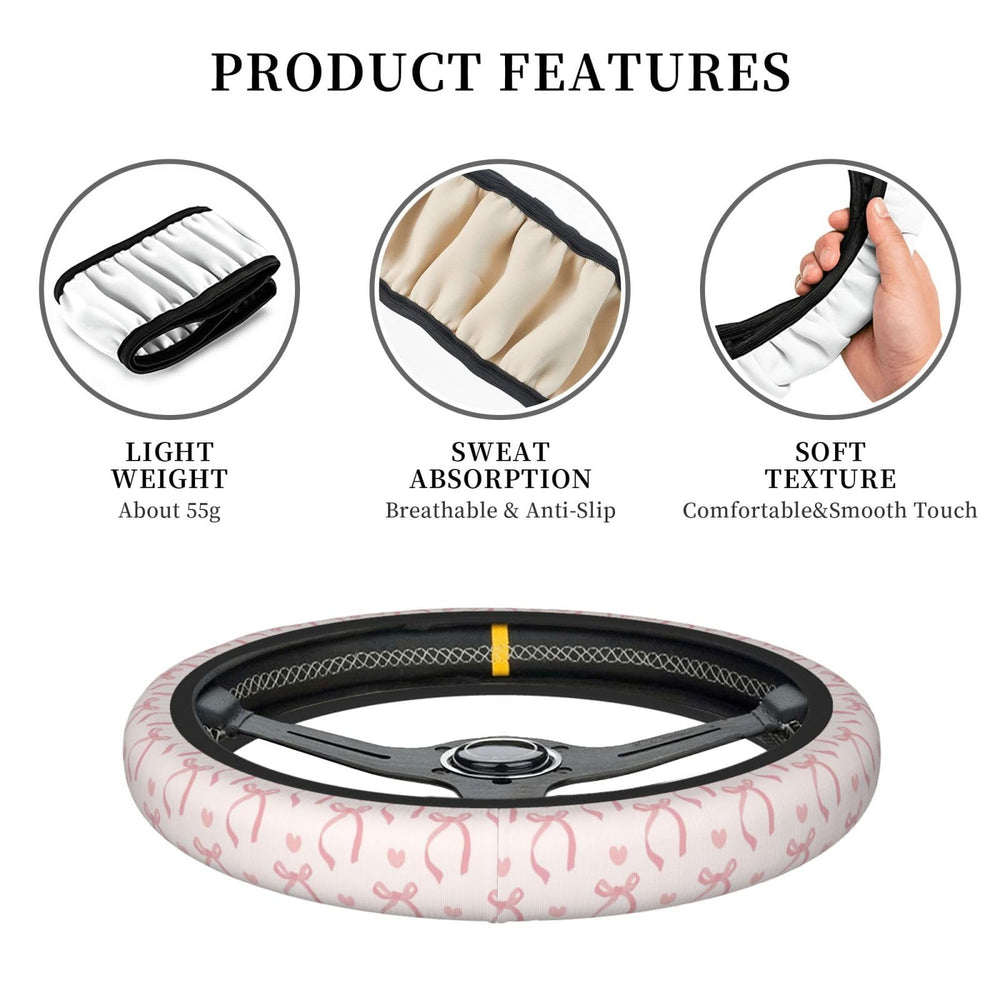 OHZOLLAN anti-slip inner ring keeps steering secure for safer handling.