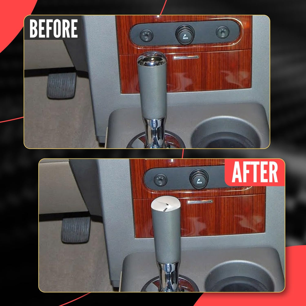 OICCTBF Shifter Knob Chrome Cap for Ford F-150 2007-2012 fit emphasizes compatibility.