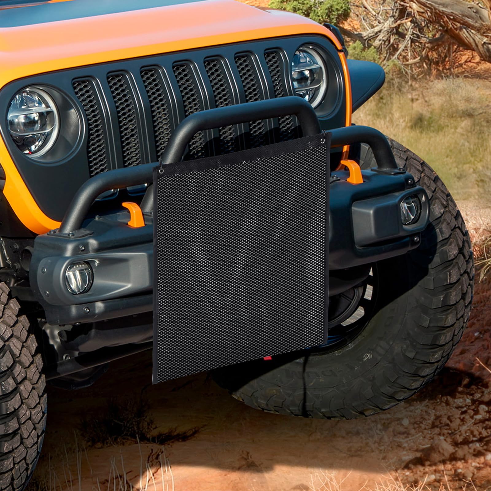 OIEKUN UTV mesh trash bag two-pack keeps gloves and small tools within reach.