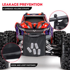 OIEKUN UTV mesh trash bag two-pack installed with adjustable straps on the cage.