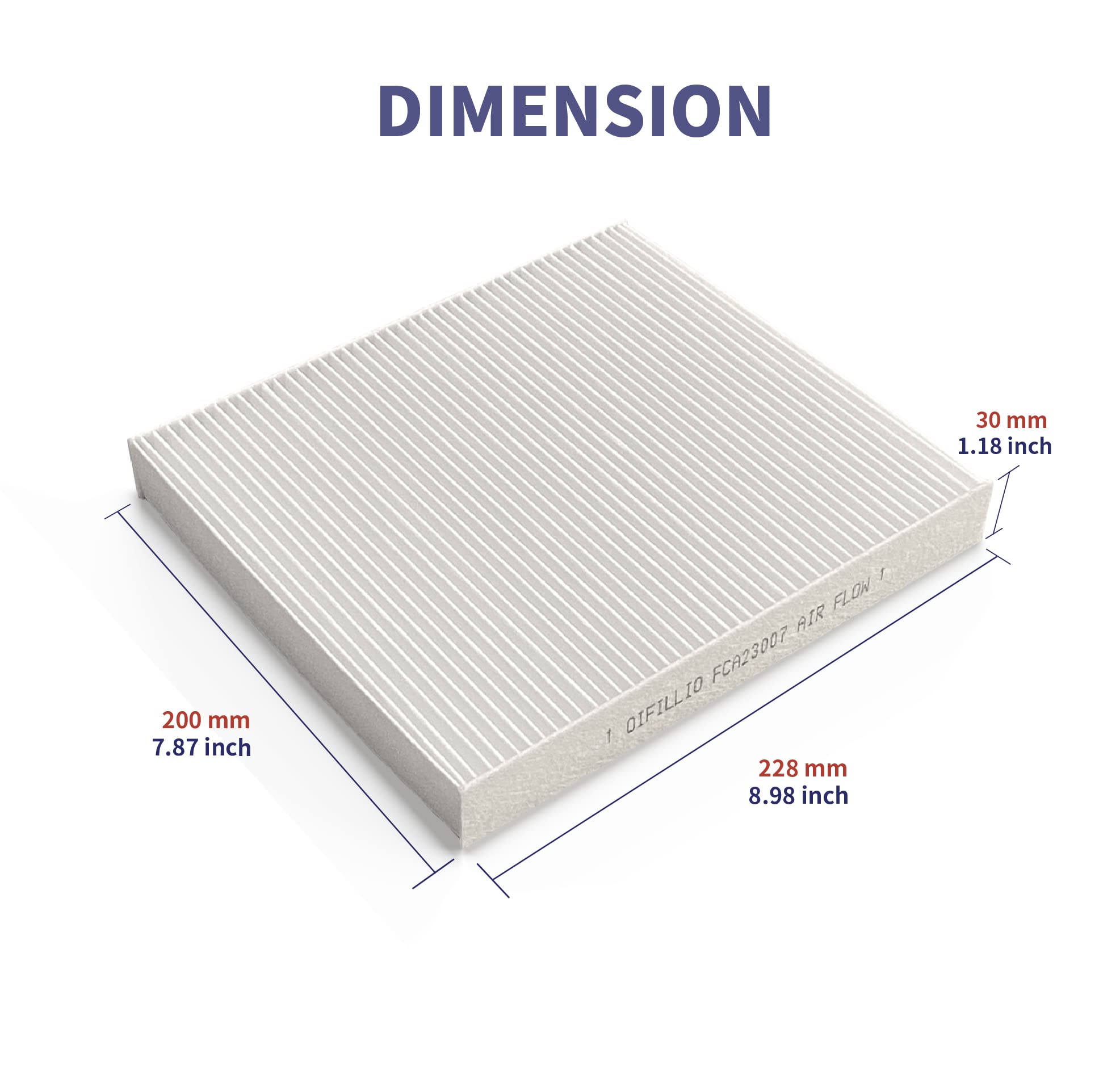 OIFILLIO dust capture feature helps maintain cabin air quality