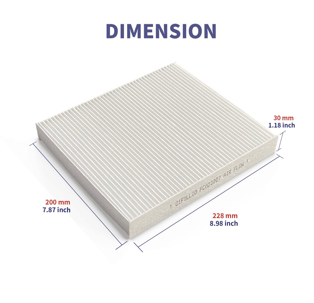 OIFILLIO dust capture feature helps maintain cabin air quality