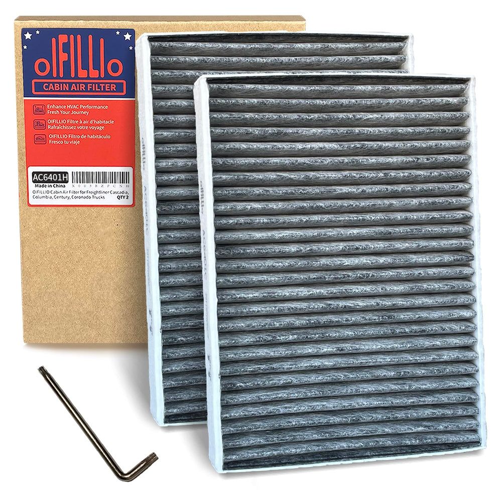 OIFILLIO HEPA cabin filter for BMW X5 - front view shows fit and air quality benefits.