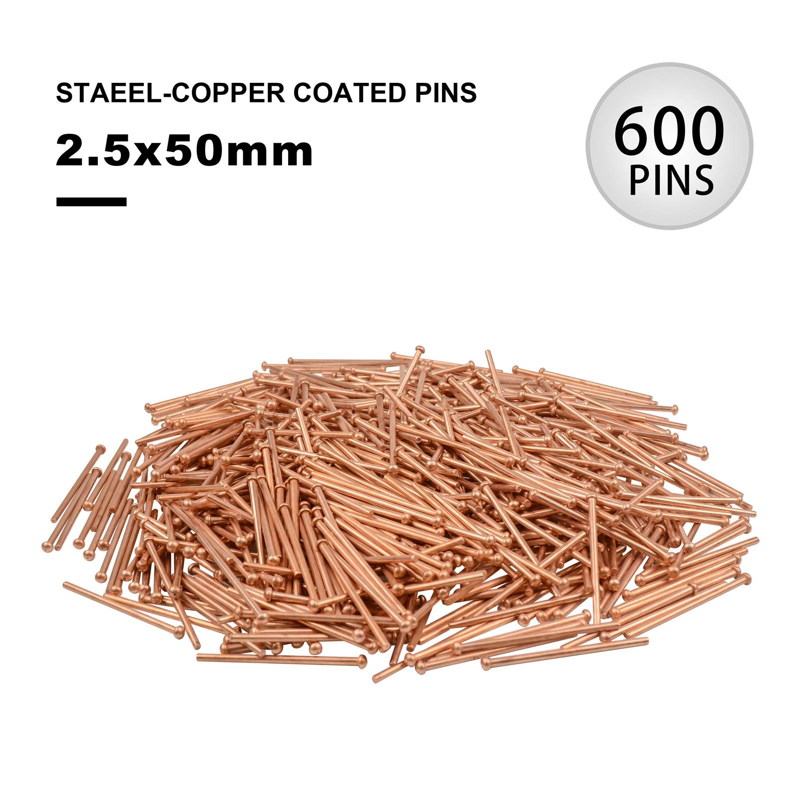 Copper-coated steel OIMERRY pins endure welding with strength