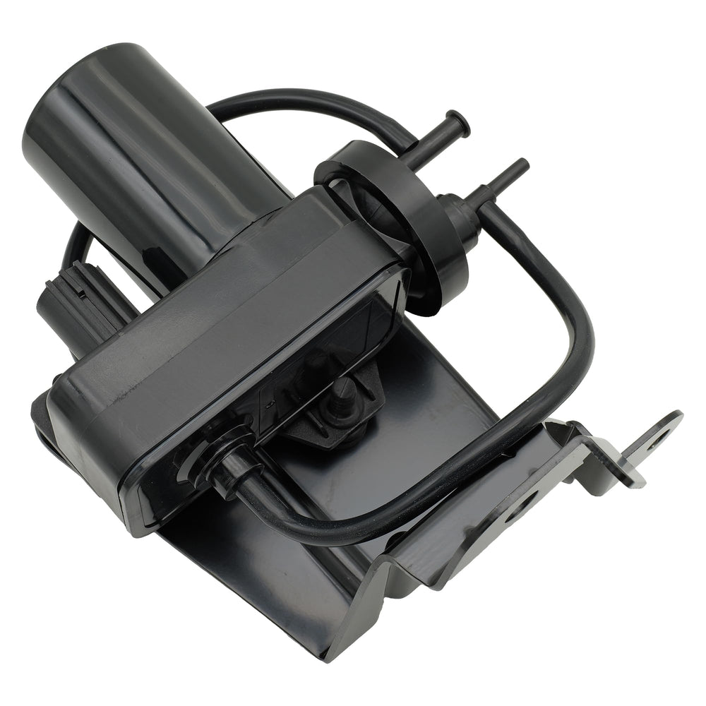 OKAY MOTOR 904-214 electric vacuum pump side view showing compact design for easy under-hood installation.