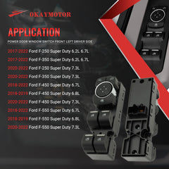 OKAY MOTOR JC3Z14529CA black faceplate view emphasizing sturdy, daily-use design