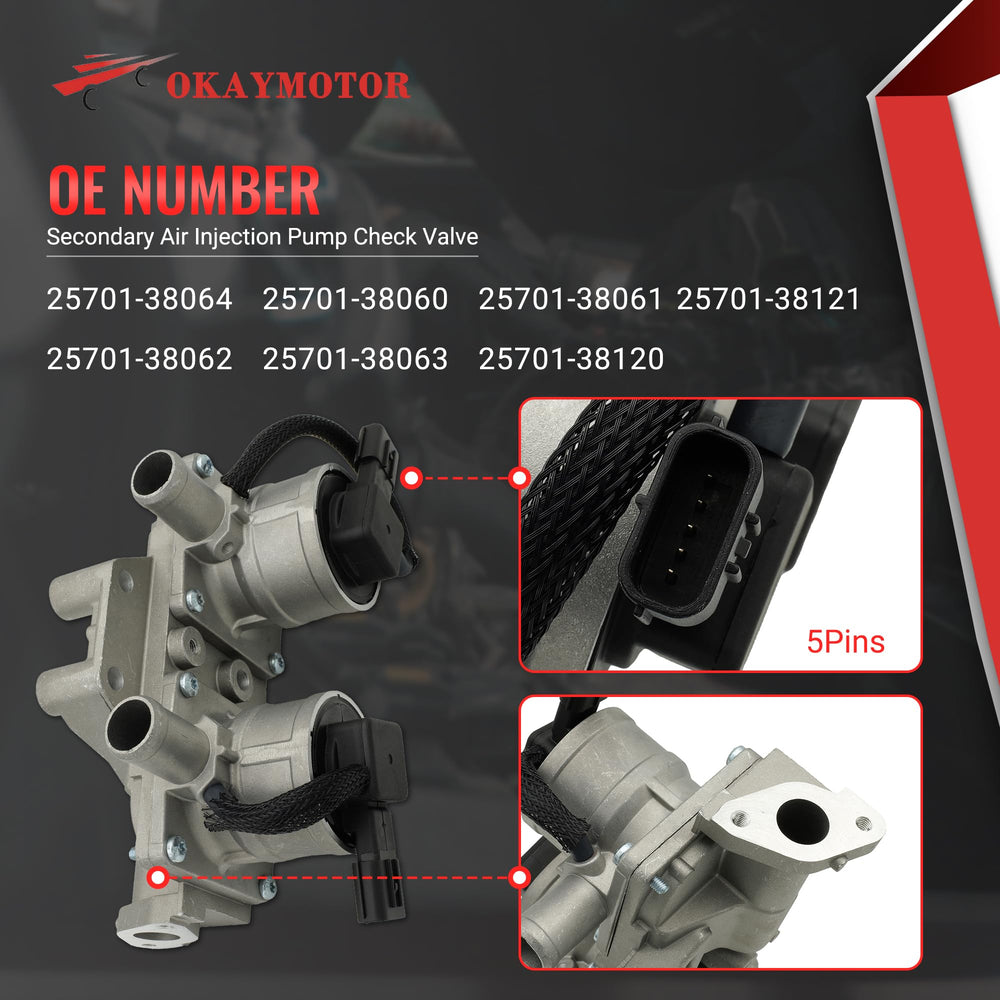 OKAY MOTOR SAI check valve back view with compact design for tight spaces