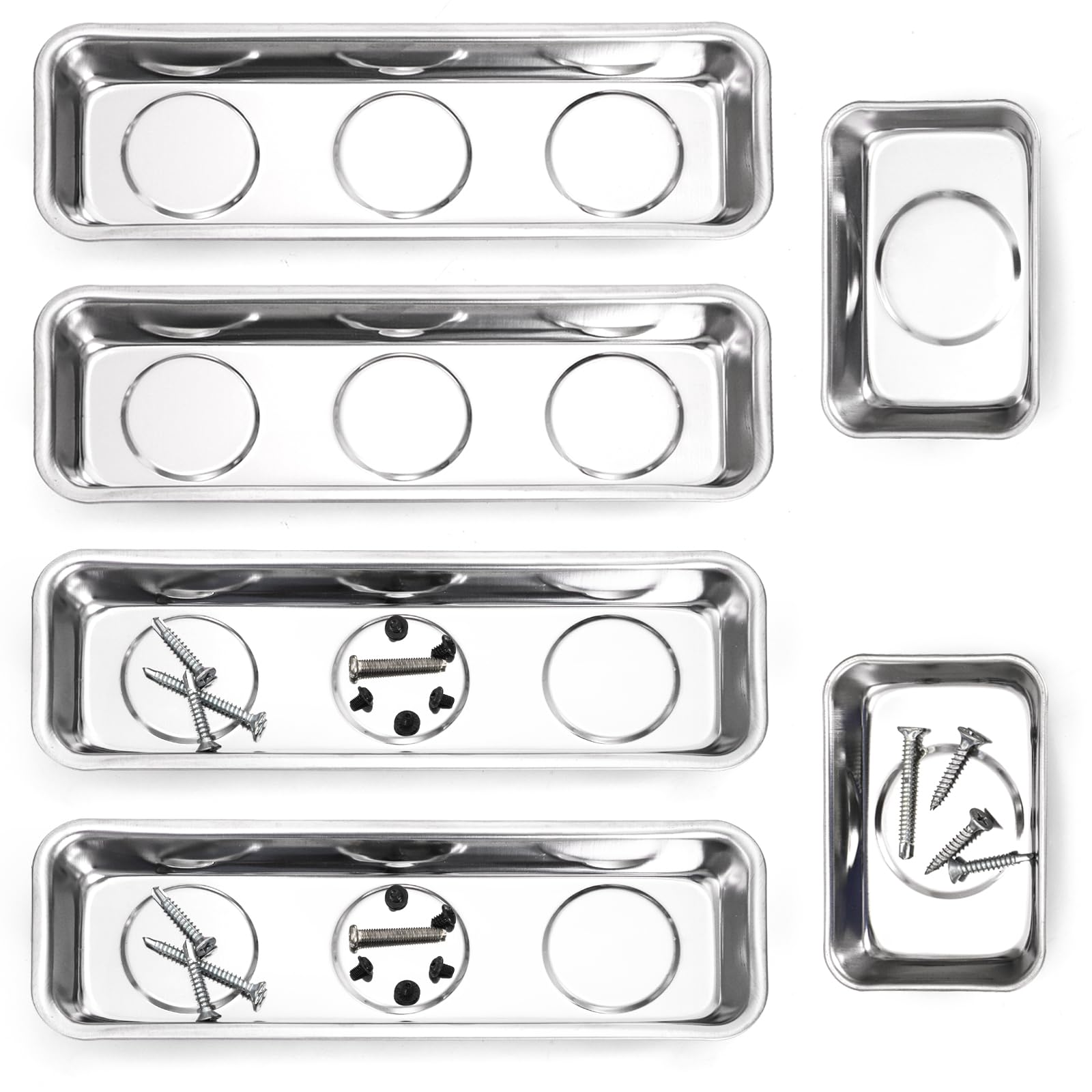 Okllen magnetic parts tray set on a workbench keeping tools neatly organized.