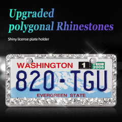 OKLPF bling license frame crystals boost glamour and visibility on the road