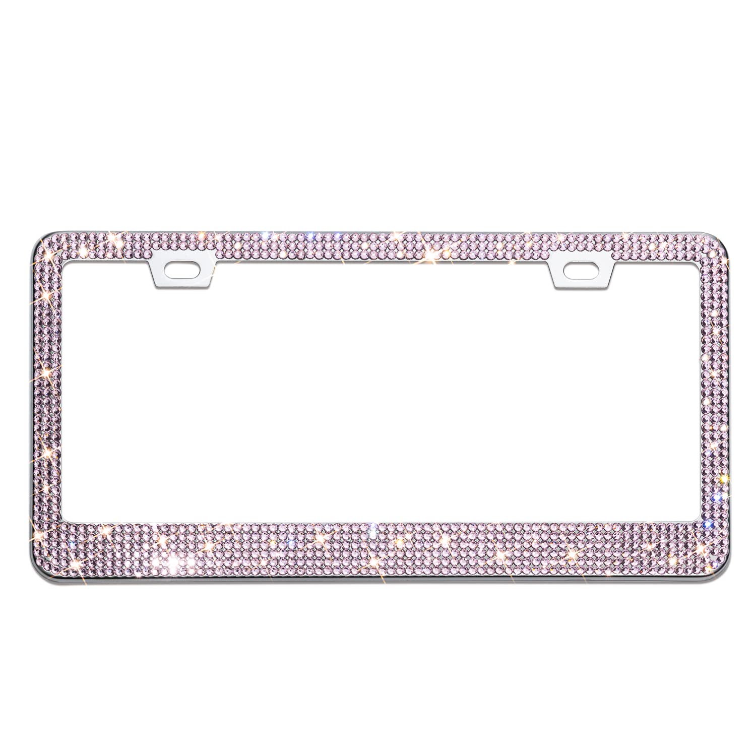 OKLPF Bling license plate frame in premium pink box with installation tools for easy gifting.