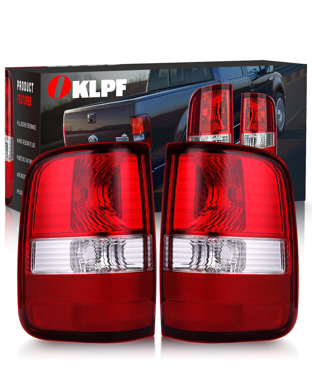 OKLPF rear brake tail light on driver side for Ford F-150 (2004-2008), enhanced night visibility
