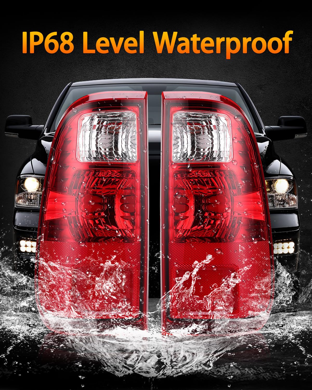 OKLPF rear brake tail light for Ford F-350 right side, easy plug-and-play fit.
