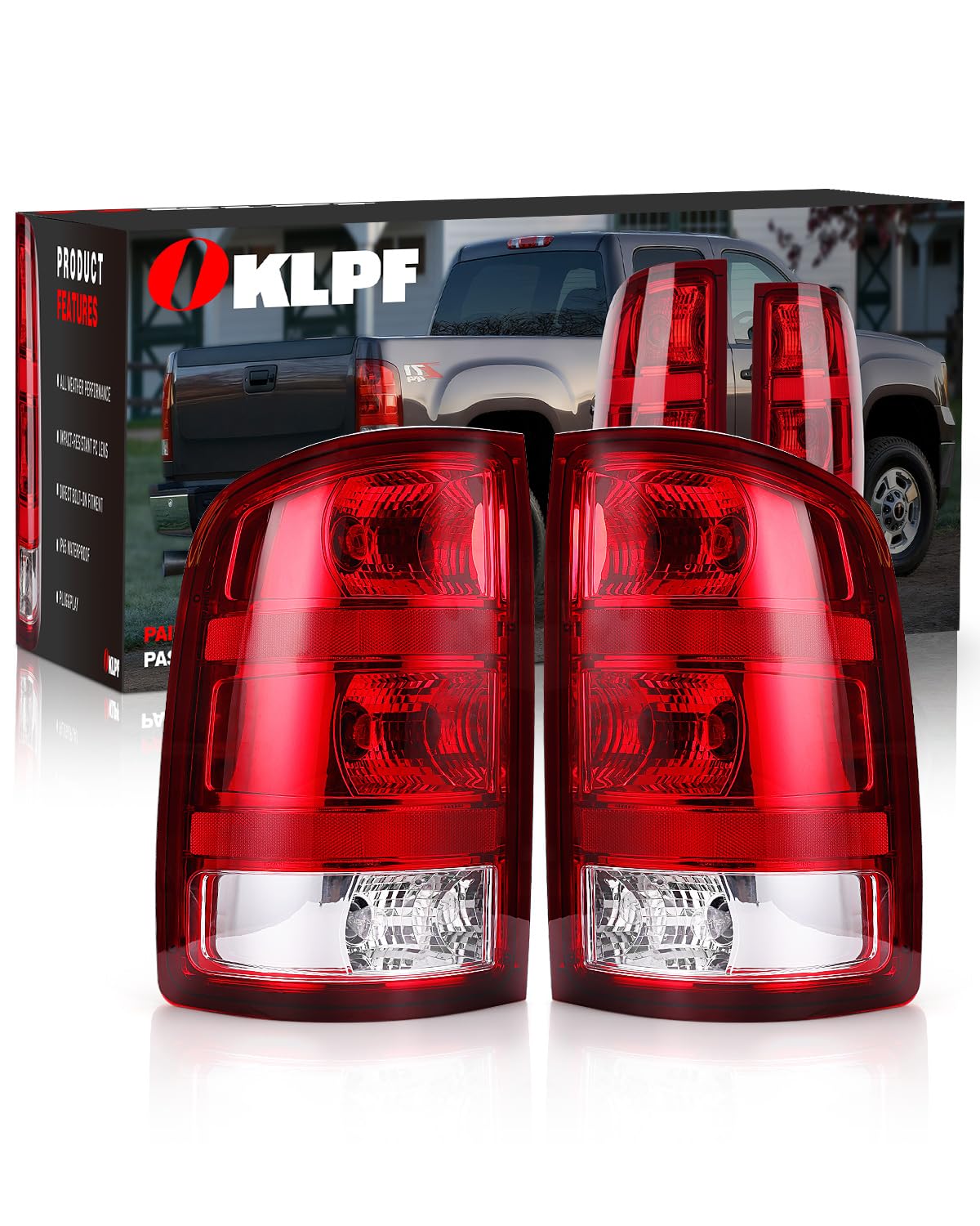 OKLPF rear brake tail light for GMC Sierra 2007-2014 left driver side with improved visibility