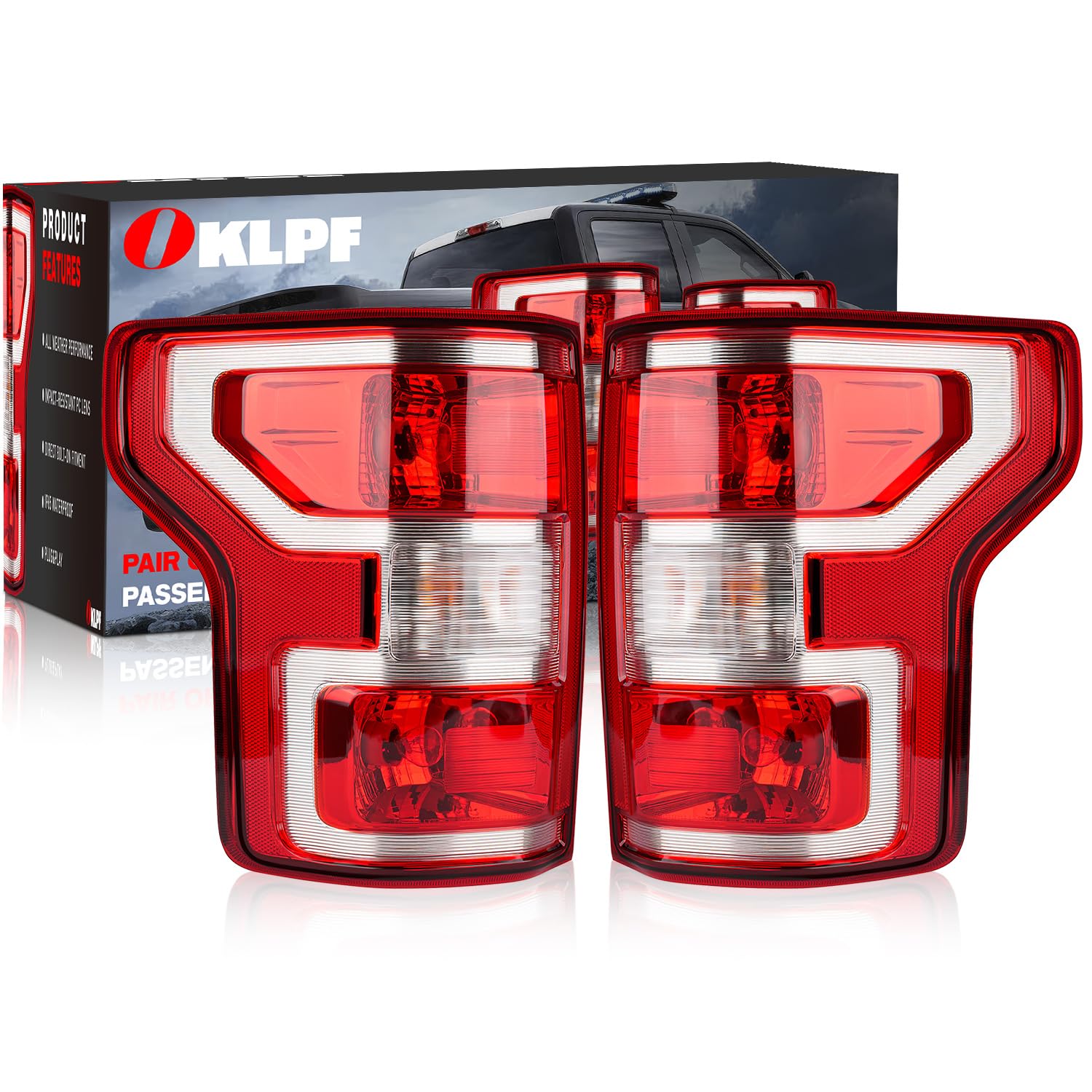OKLPF rear brake tail light left for Ford F-150 improves braking visibility.