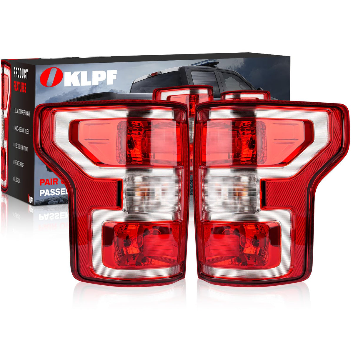 OKLPF rear brake tail light left for Ford F-150 improves braking visibility.