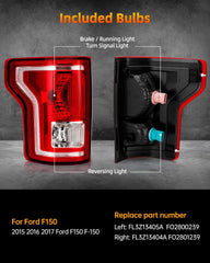 OKLPF rear brake tail light right side for Ford F-150, bulbs included.