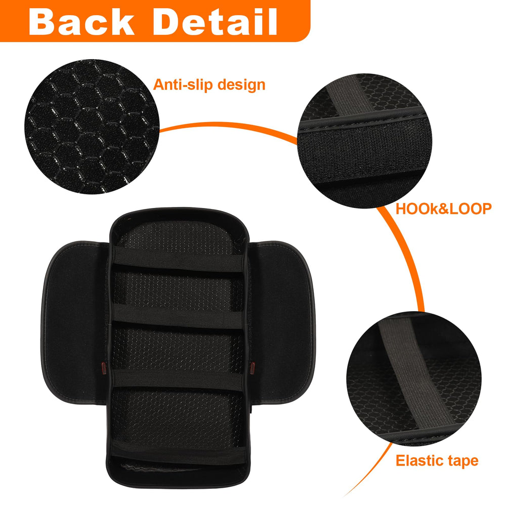 OKLSG anti-slip backing with elastic bands prevents movement during driving.