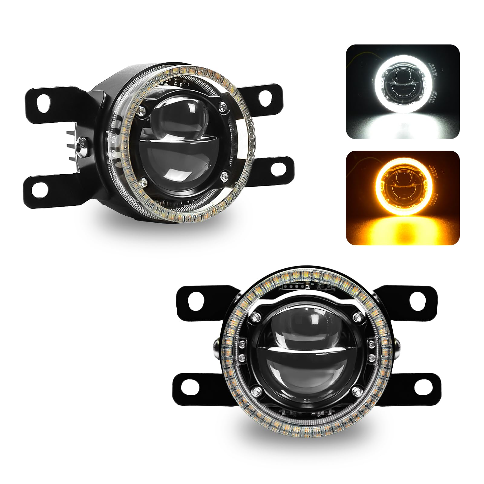OKSIWA Angel Eye laser fog light front view improves night visibility.