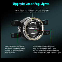 OKSIWA laser fog light showcases DRL and mode switching for safer driving.