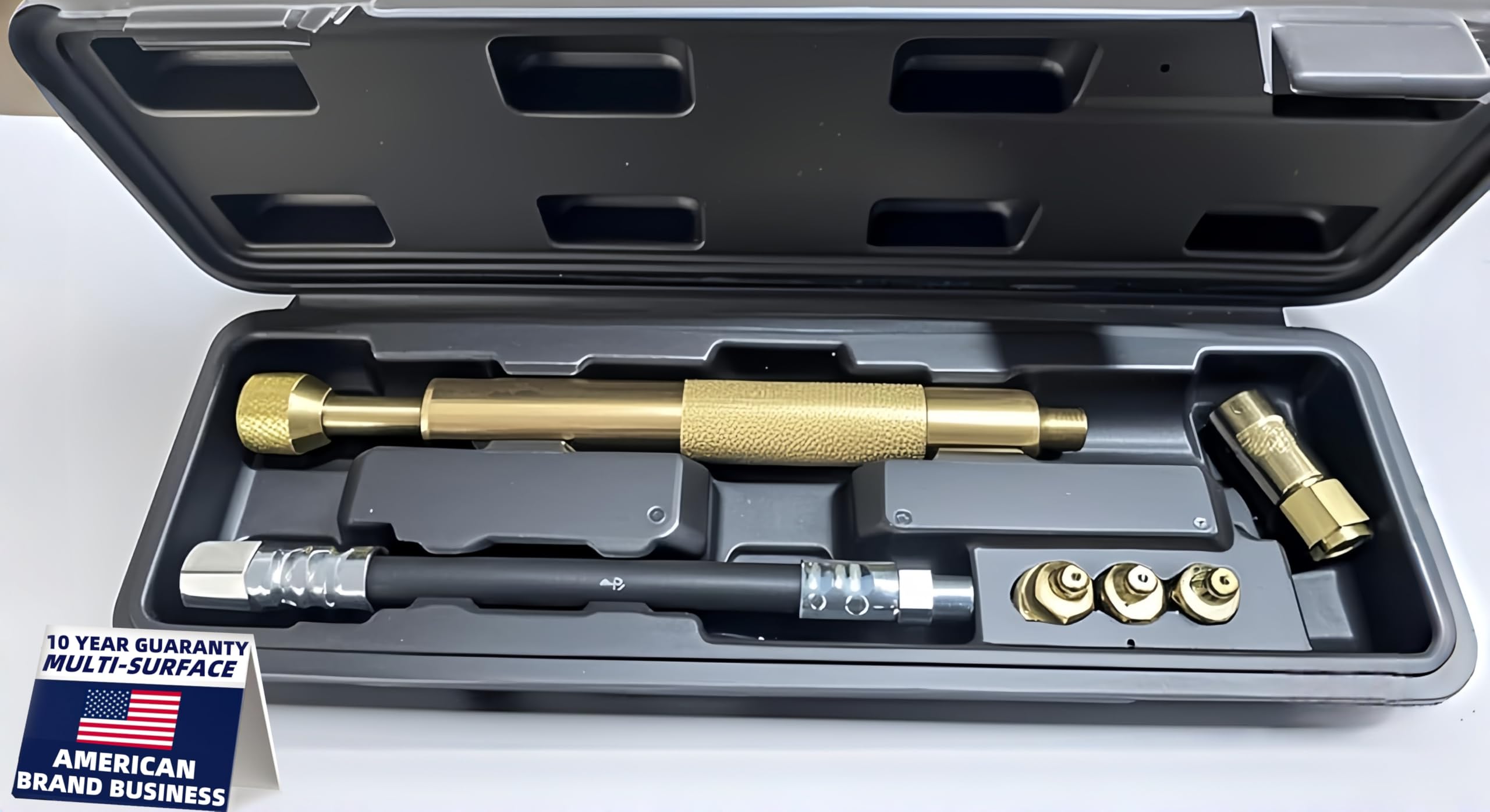 OKYOUK Zerk cleaning tool front view enabling efficient grease flushing on shafts