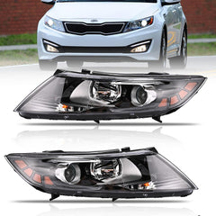 Oldani Ki-a Optima driver-side headlight assembly with bulbs included for easy replacement