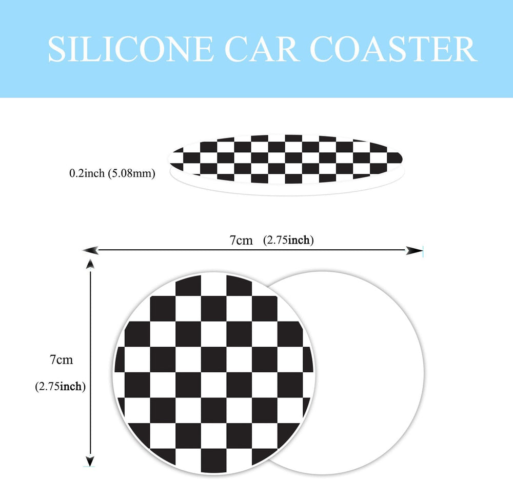 Olemier checkered steering wheel cover mounted on wheel during installation.
