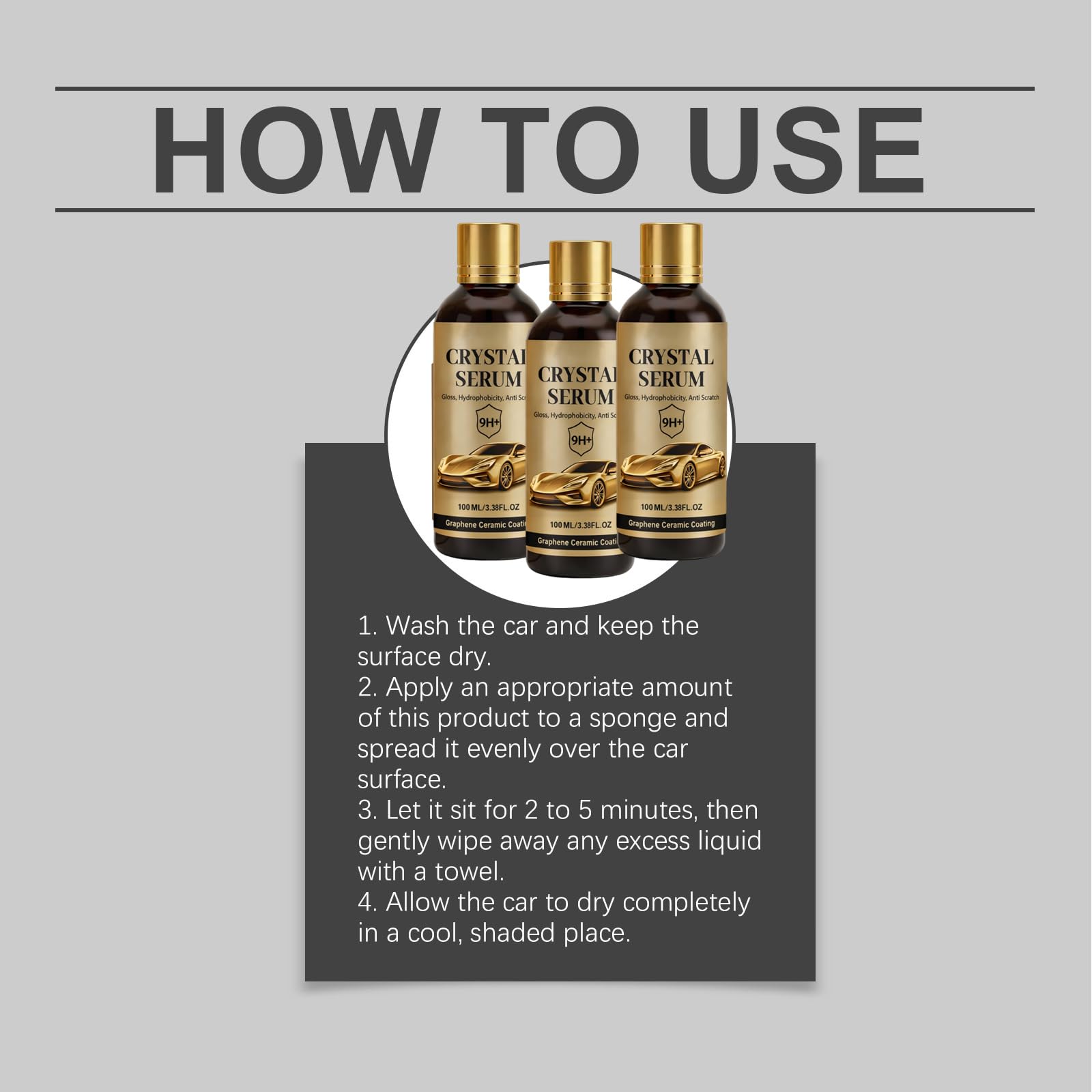 Protective finish from Olephique PTZ Crystal Serum reduces dirt adhesion