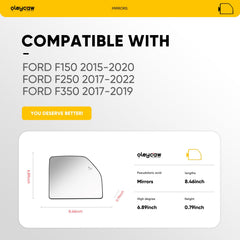 Oleycaw mirror with blind-spot indicator supports safer lane changes.
