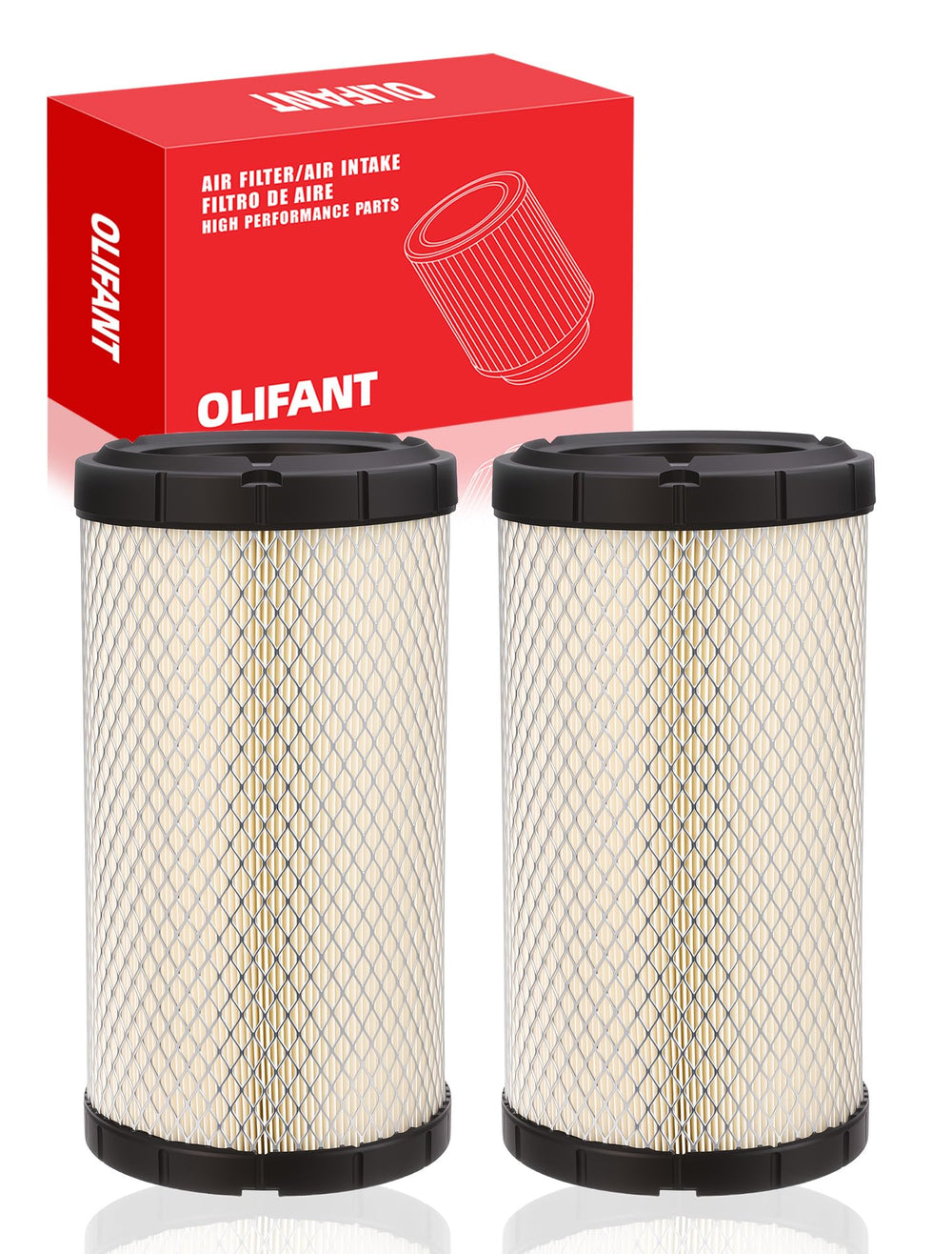 OLIFANT Defender filter closeup for rugged rides with efficient filtration.