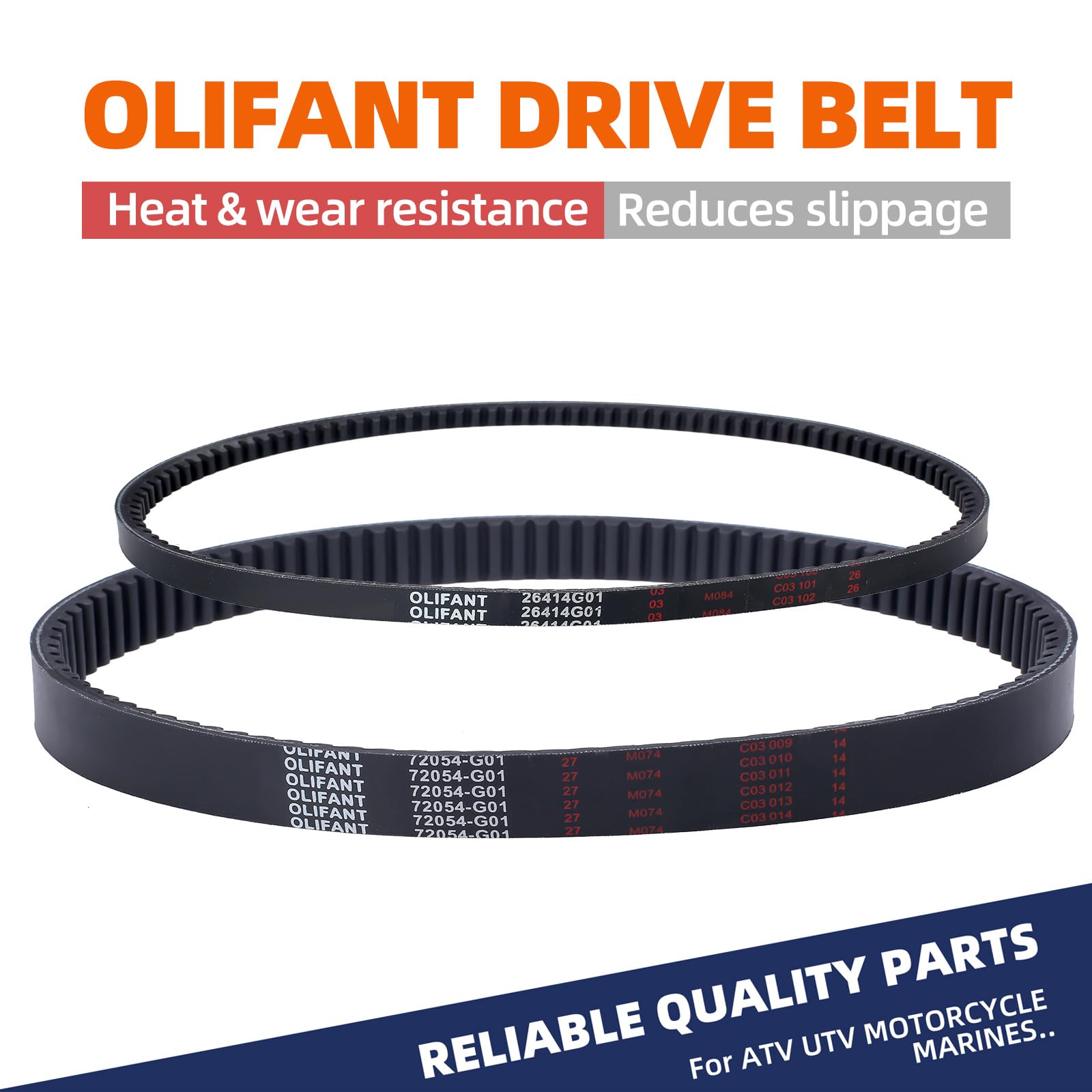 OLIFANT 630587 starter belt graphic, OEM-like reference.