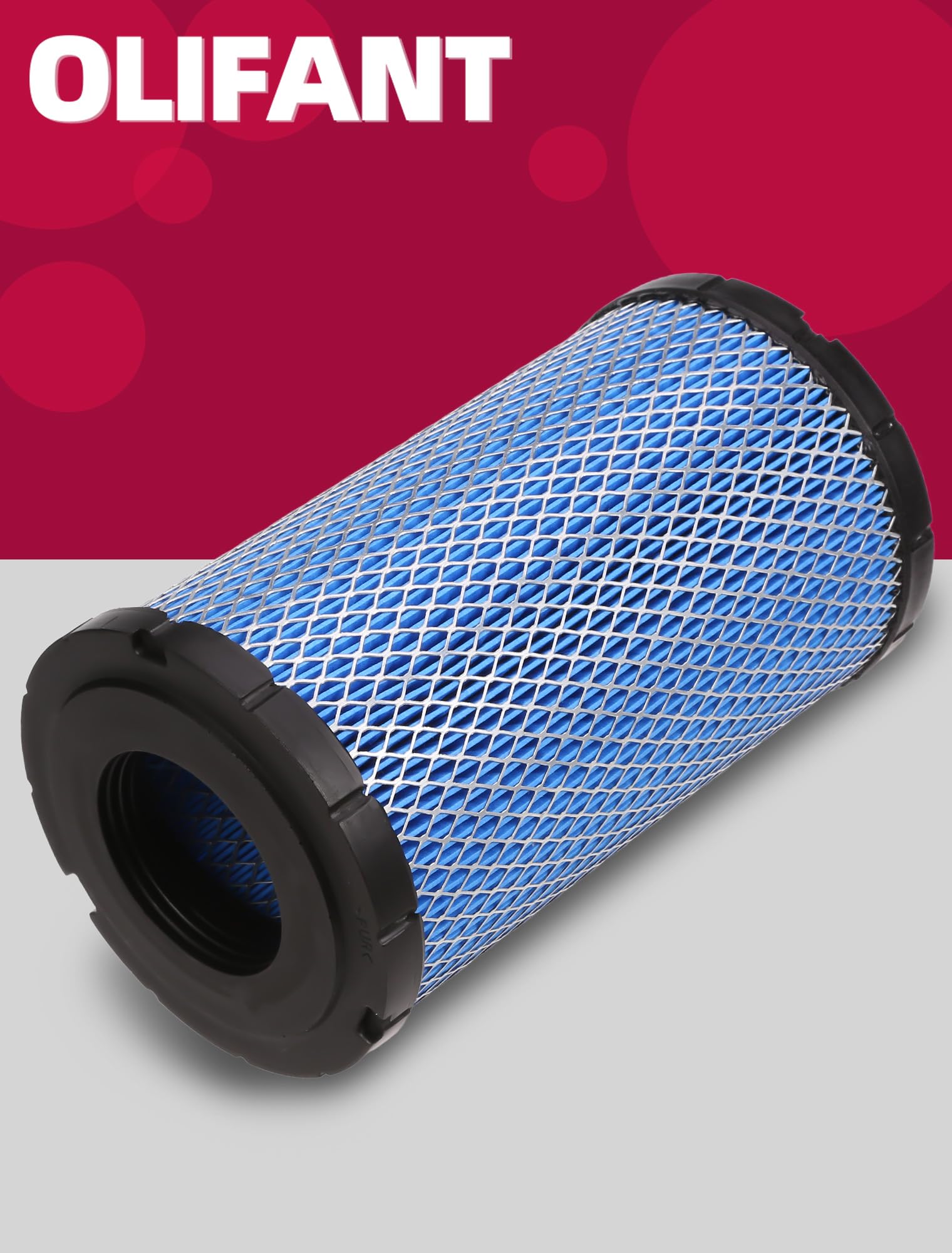 OLIFANT air filter fitment image shows straightforward installation