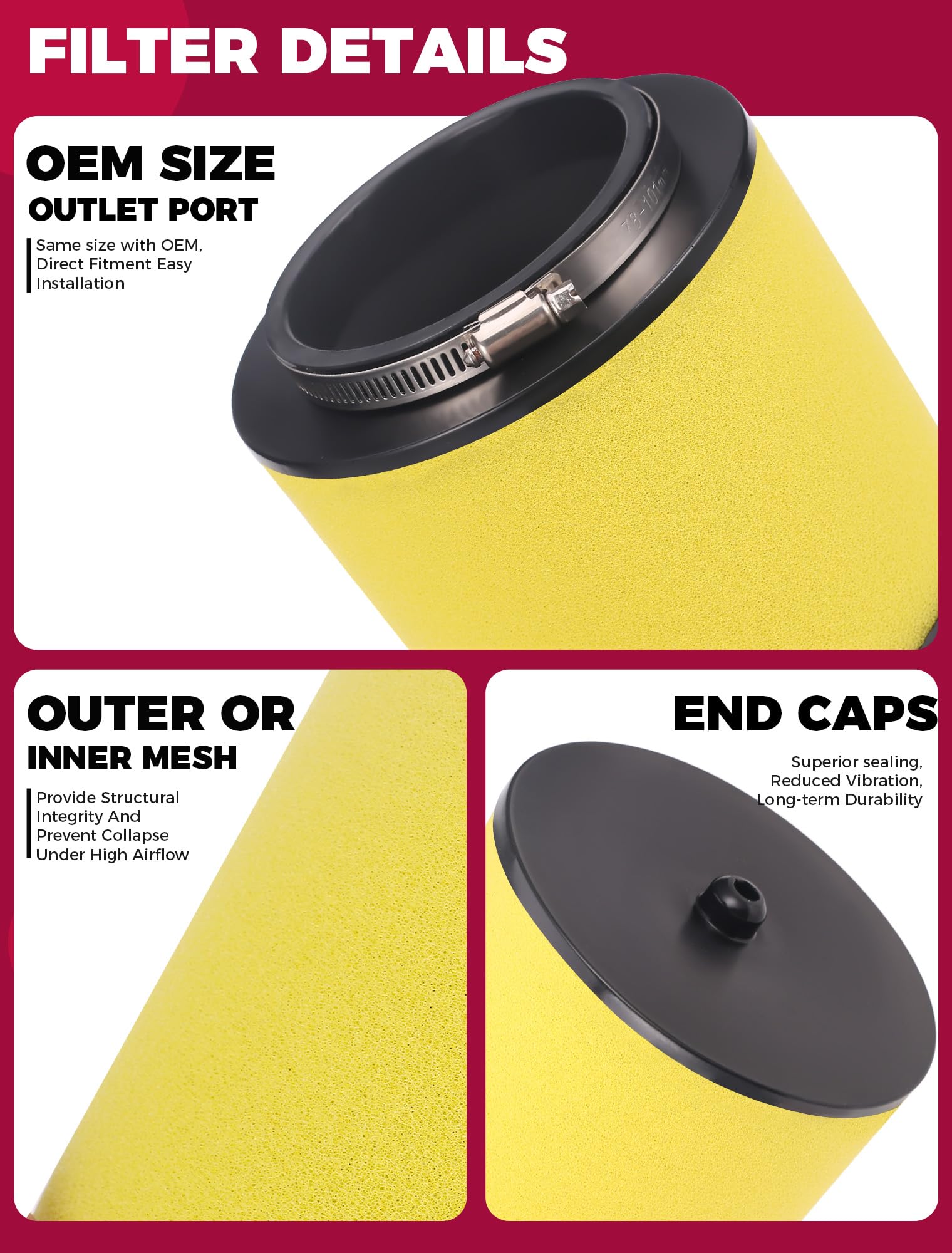 OLIFANT Honda Foreman 520 air filter detail emphasizing airflow path