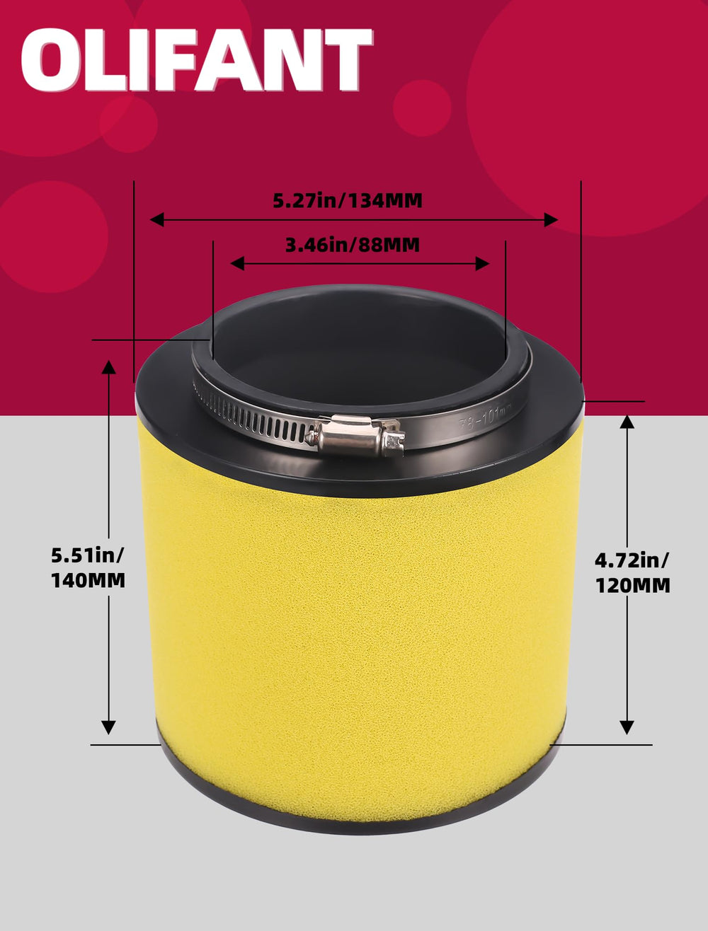 OLIFANT Honda Rubicon 520 air filter in packaging for rugged use