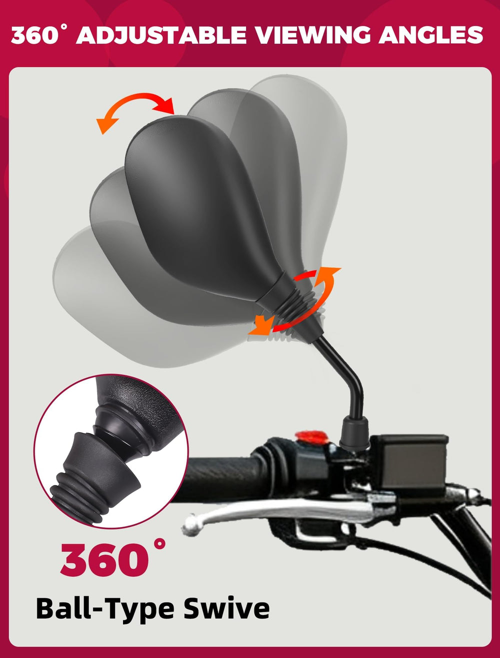 OLIFANT rearview mirrors on Yamaha Grizzly offering reliable on-trail visibility