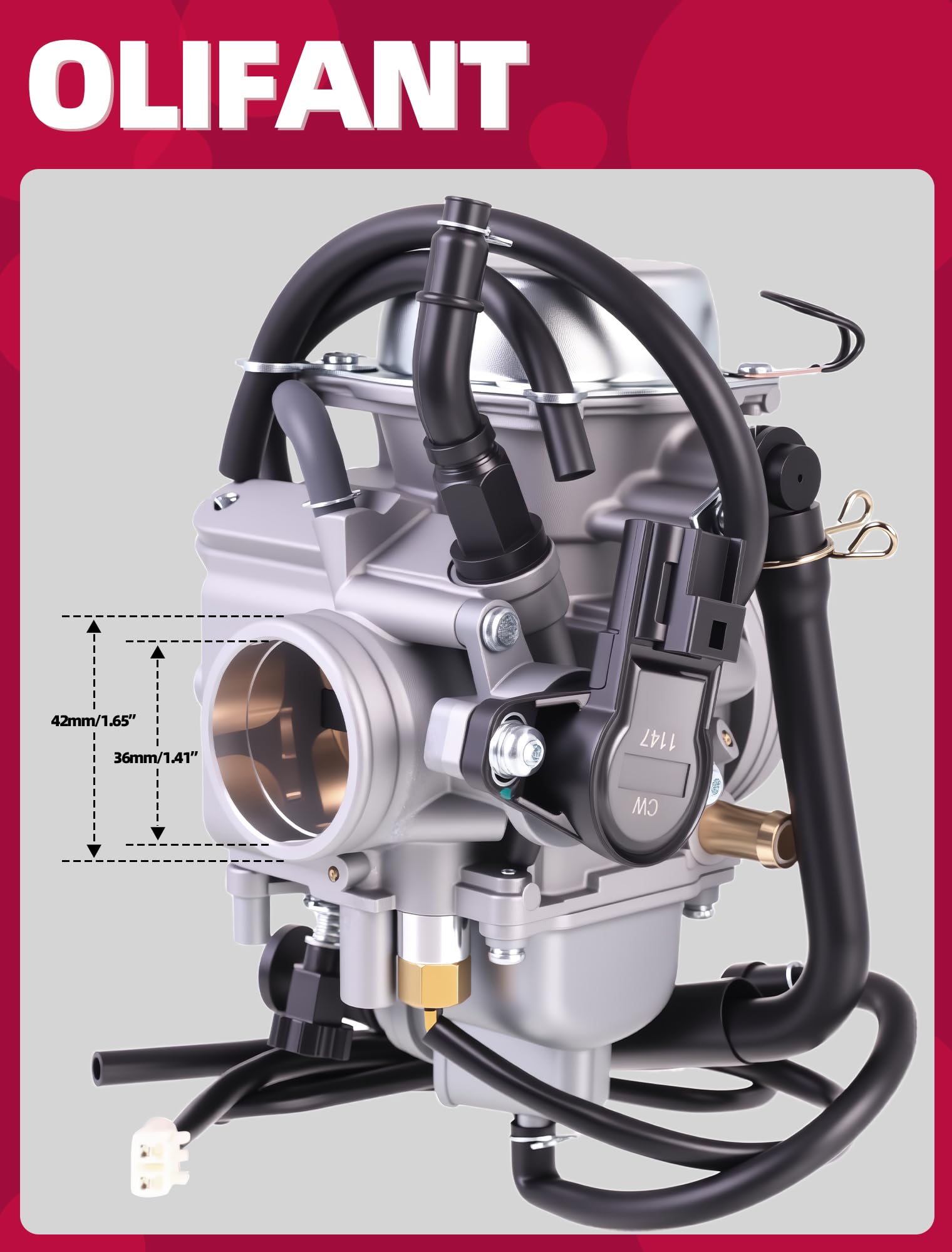 OLIFANT carburetor for Honda Foreman 500; easy installation guidance image.