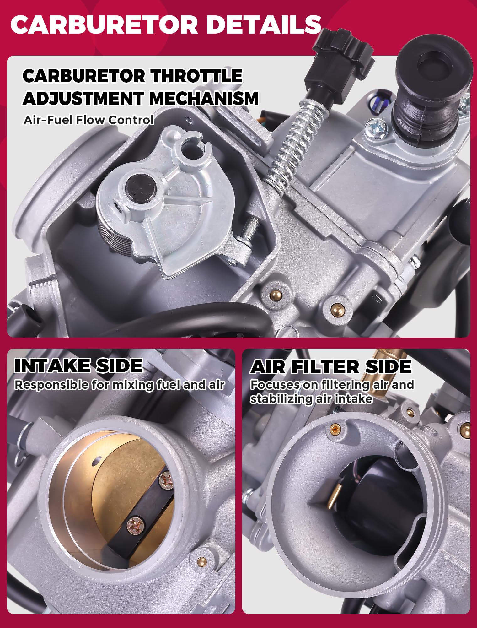 OLIFANT carburetor for Honda Foreman 500; outer diameter 42mm details.