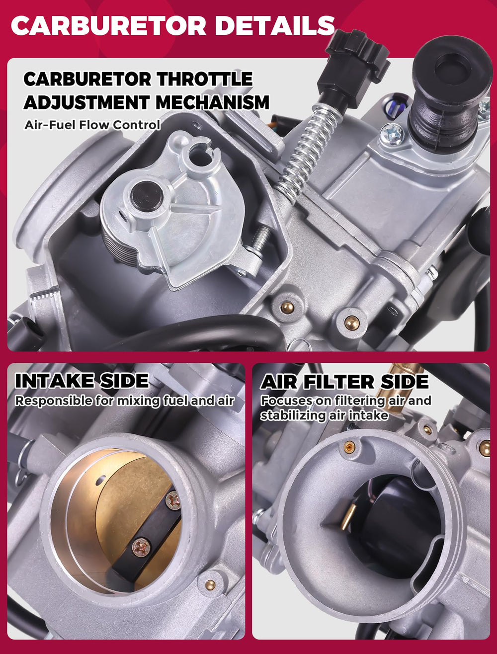 OLIFANT carburetor for Honda Foreman 500; outer diameter 42mm details.