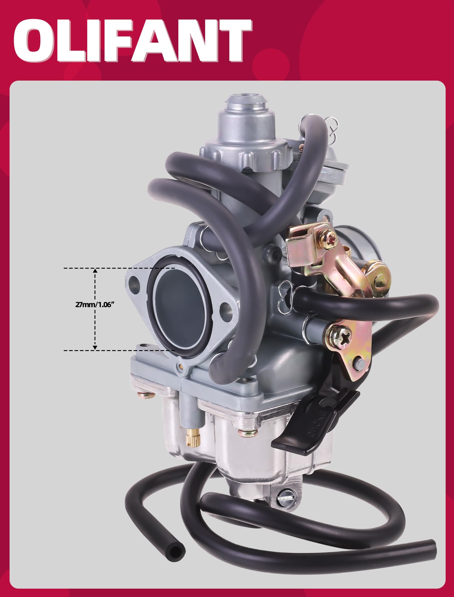 OLIFANT Honda Recon carburetor set includes oil filter for easier maintenance.