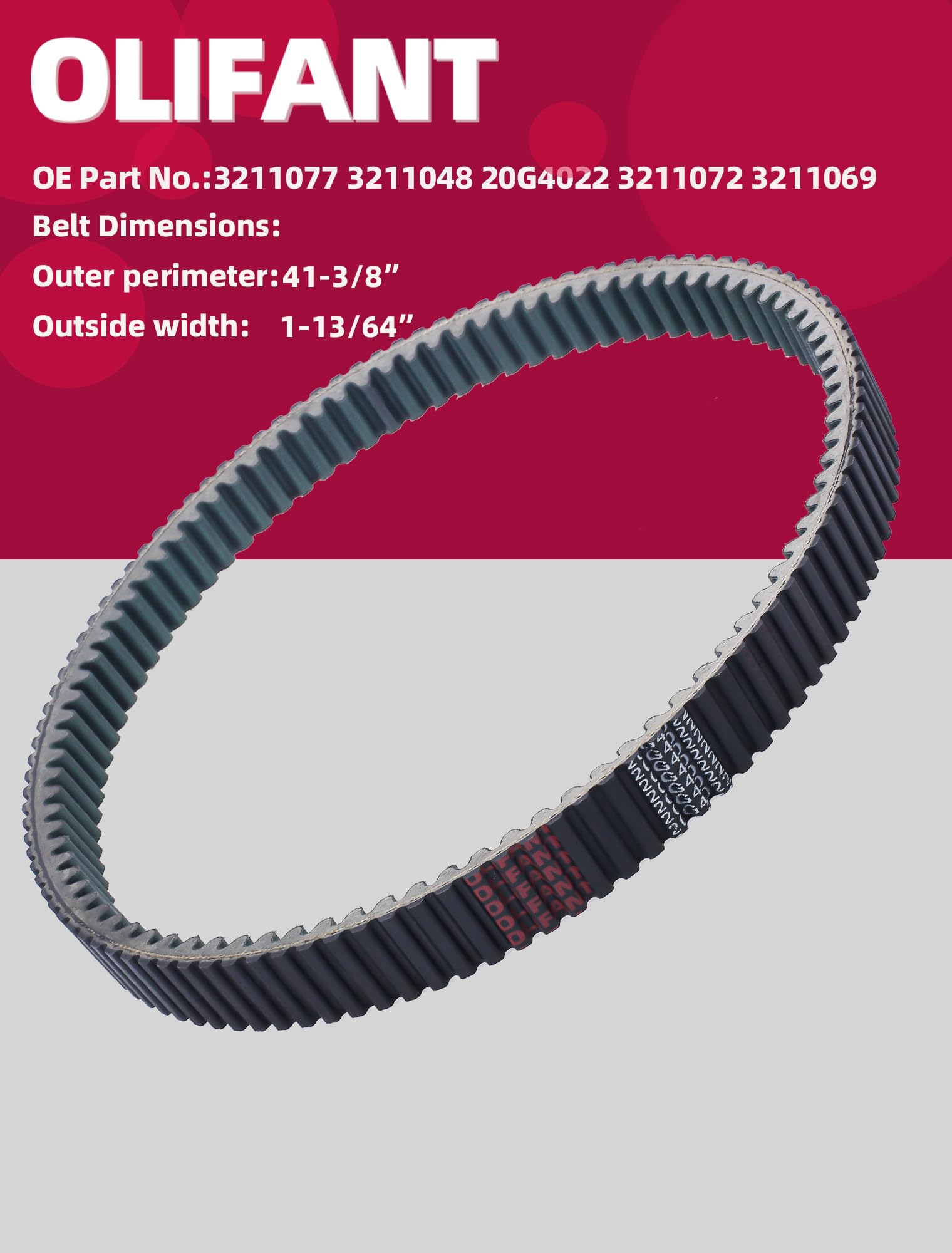 OLIFANT 3211077 belt for Polaris Xpress 500, smooth operation guaranteed