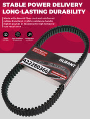 OLIFANT drive belt for Renegade 570-850; enhances shift response on rough routes