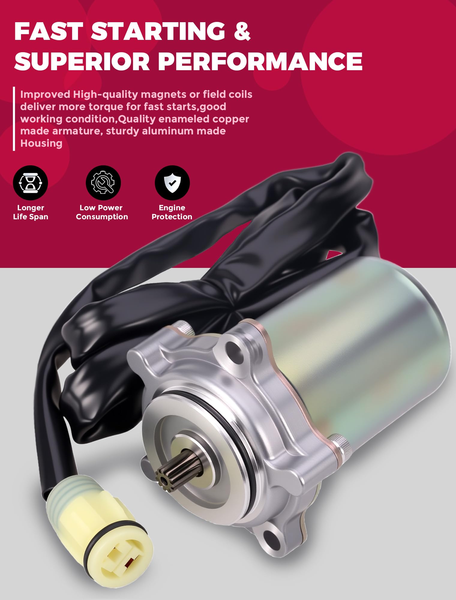 OLIFANT enameled copper armature motor ensures efficient conduction.