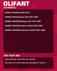 OLIFANT Honda Recon 2002-2007 assembly view demonstrates reliable cranking power.