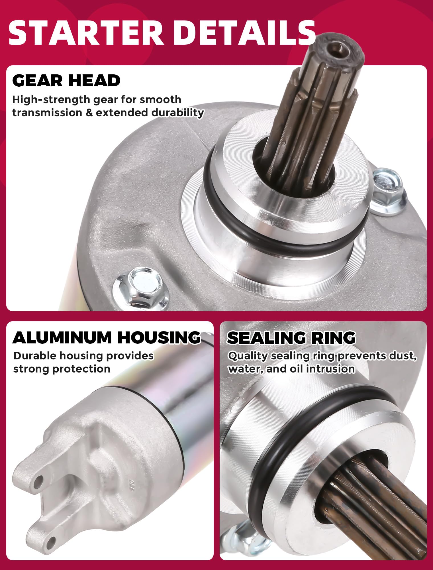 OLIFANT starter motor 31200-hc4-003, robust gearing for steady cranks.
