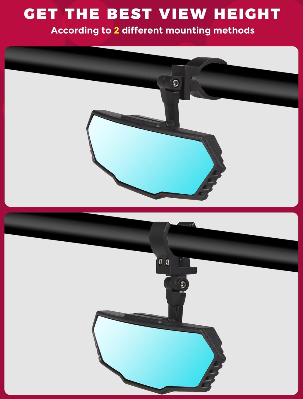 OLIFANT rearview mirror enhances rear awareness during fast passes.