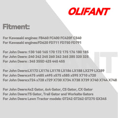 OLIFANT regulator installed on John Deere tractor; ready for quick maintenance.