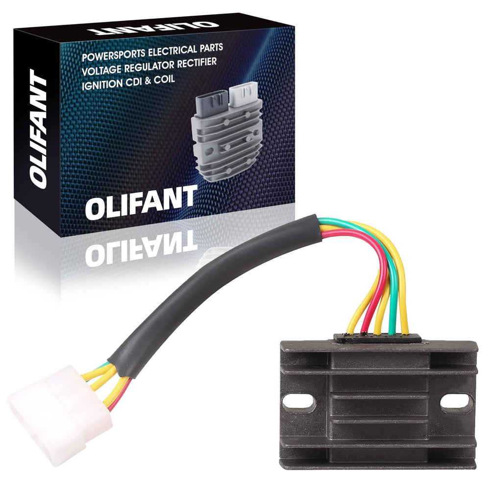 OLIFANT voltage regulator rectifier for Suzuki King Quad 300, front view showing compatible fit.