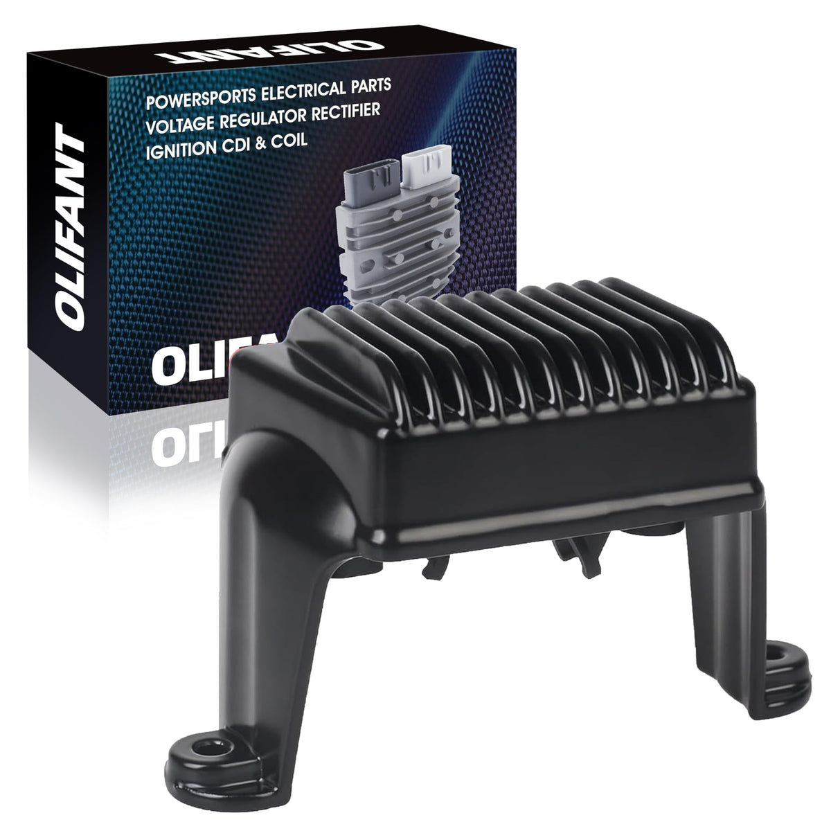 OLIFANT voltage regulator rectifier for Harley Electra Glide front view with stable charging.