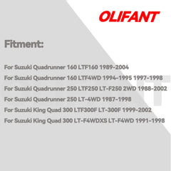 OLIFANT voltage regulator rectifier for Suzuki Quadrunner 250, side view highlighting secure connection points.