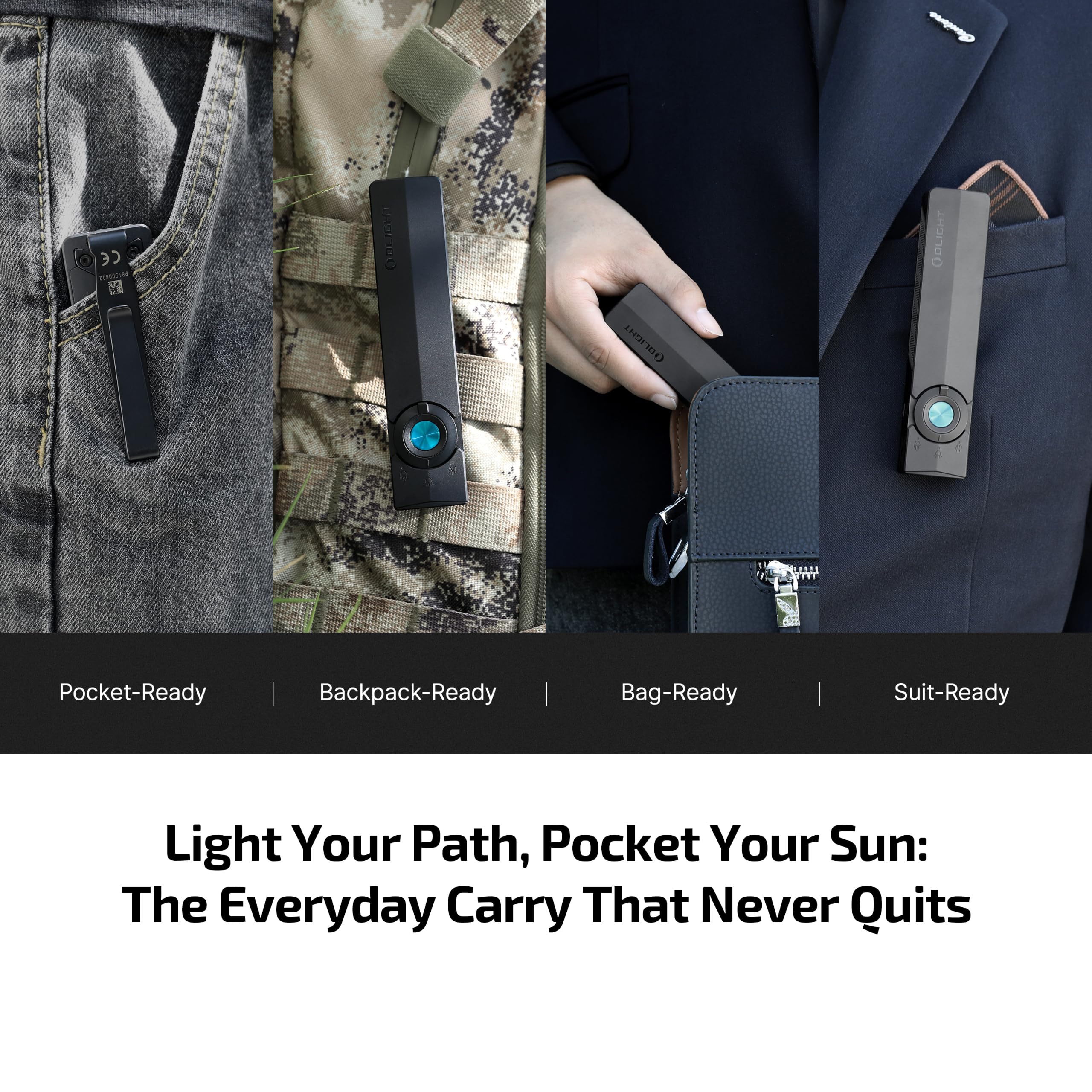 OLIGHT ArkPro charging with USB-C and magnetic cable showing dual-charge convenience