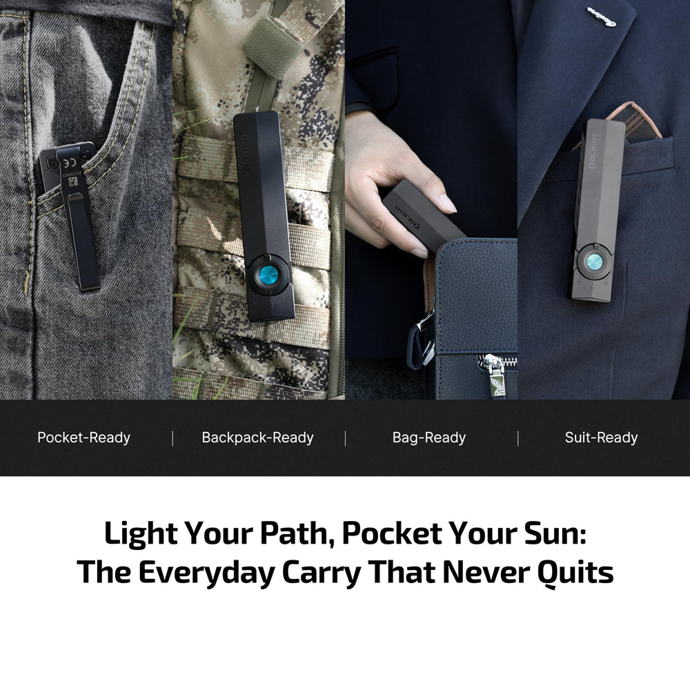OLIGHT ArkPro charging with USB-C and magnetic cable showing dual-charge convenience